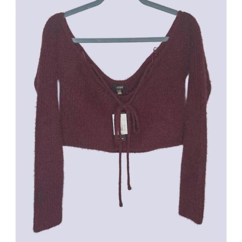NWT AFRM Distressed Cropped Sweater Cybercore • Grunge • Edgy Streetwear